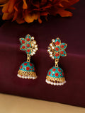 NVR Women Green Dome Shaped Jhumka Earrings - Distacart