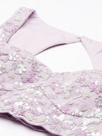House of Panchhi Lavender Net Sequins and Zarkan embroidery Lehenga choli & Dupatta