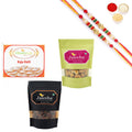 Ghasitaram Kaju Katlis, Protein Cashews and Banarsi Paan With Pearl Beads Rakhi - Distacart