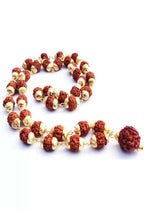 Mominos Fashion Joharkamal Gold-Plated Statement Rudraksha Mala Long Necklace (Golden) - Distacart