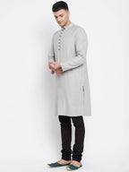 Even Apparels Beige Rayon Men's Kurta With Band Collar - Distacart