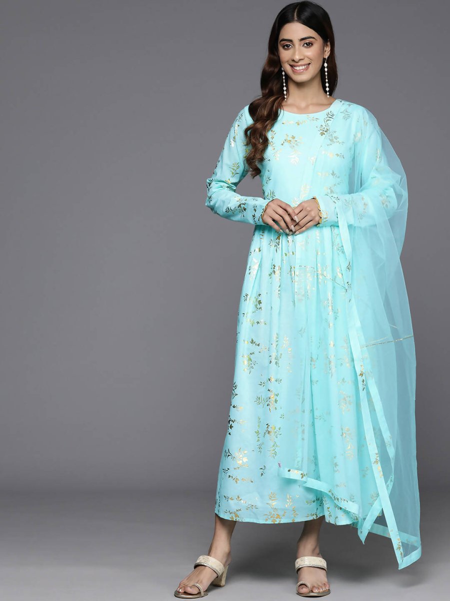 Ahalyaa Women's Traditional wear Dress - Blue - Distacart