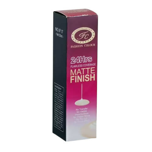 Fashion Colour 24Hrs Matte Finish Flawless Coverage Foundation-Shade 02 (Medium to Dark)