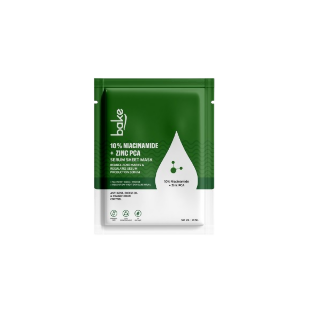 Bake 10% Niacinamide + Zinc PCA Serum Sheet Mask - Distacart