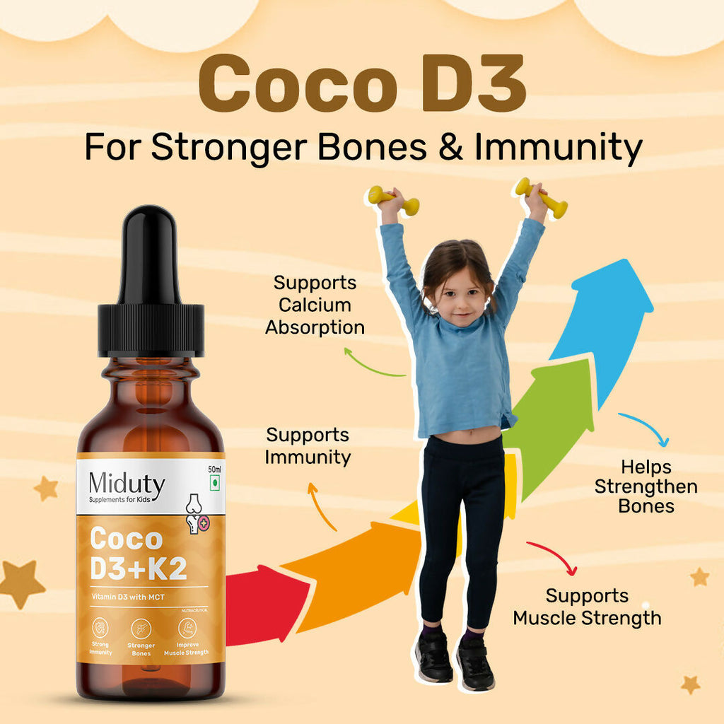 Miduty Coco D3+K2 Drops For Kids & Babies