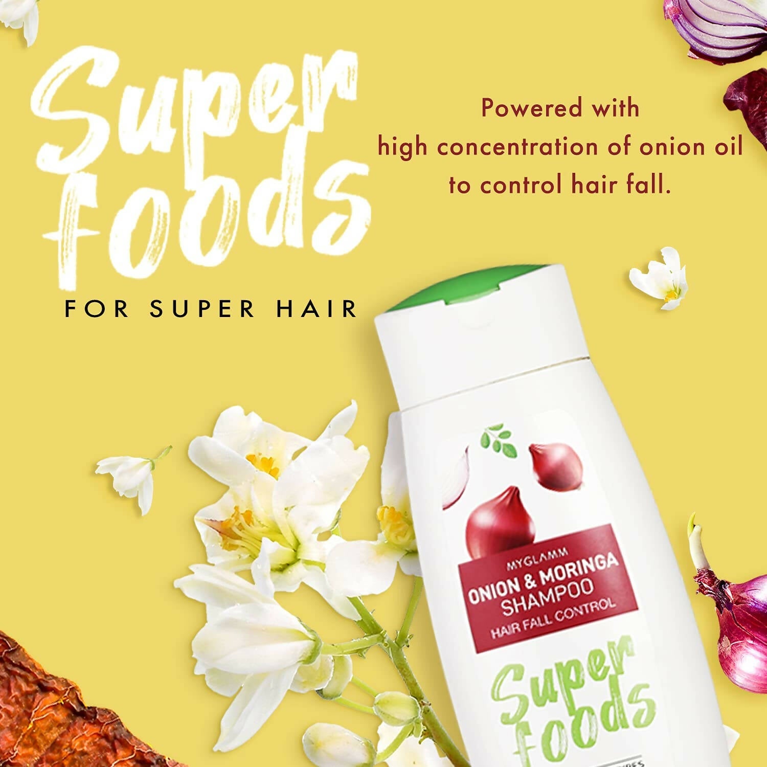 MyGlamm Superfoods Onion & Moringa Shampoo