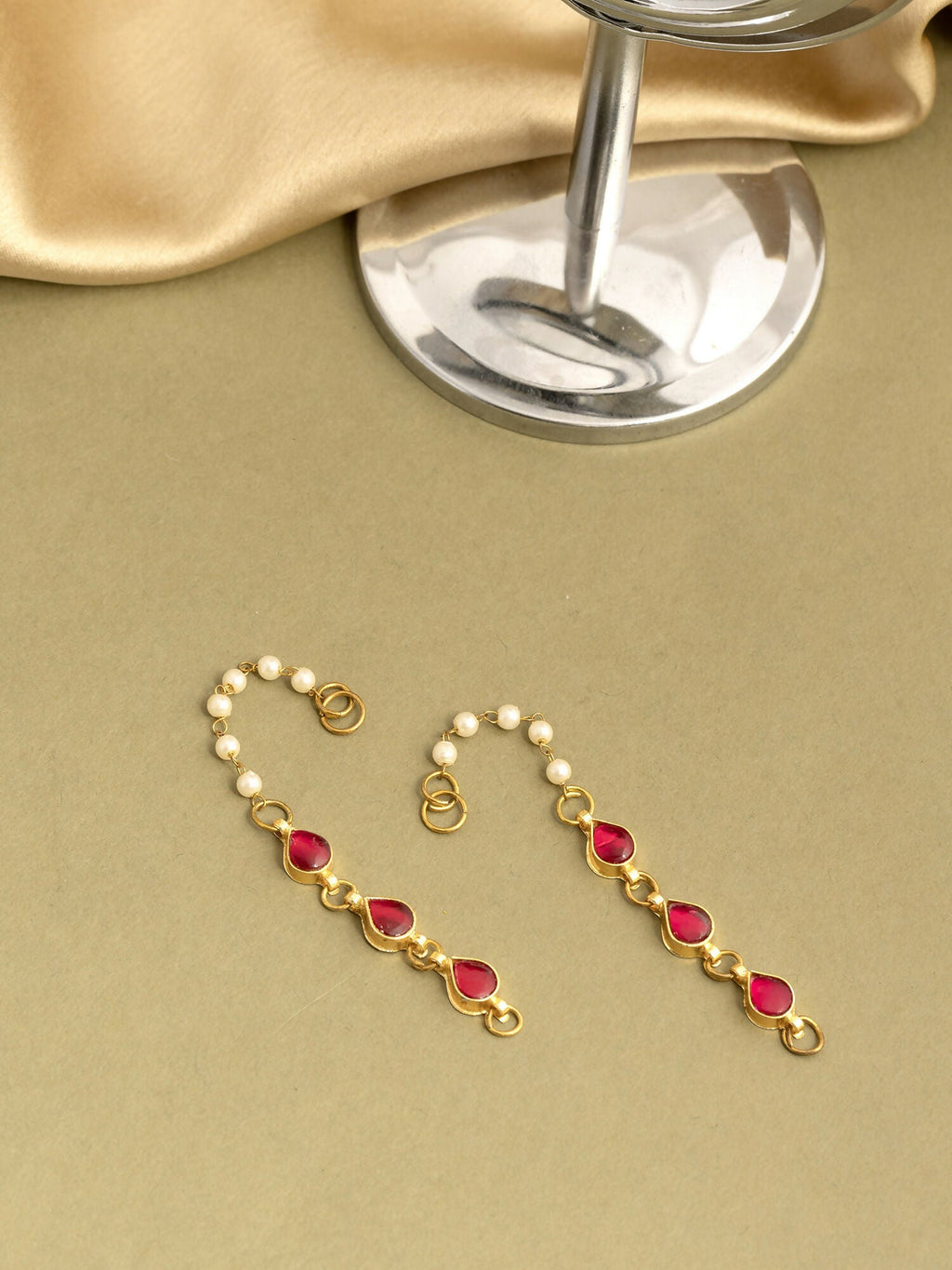 Ruby Raang Flower Earrings - Distacart