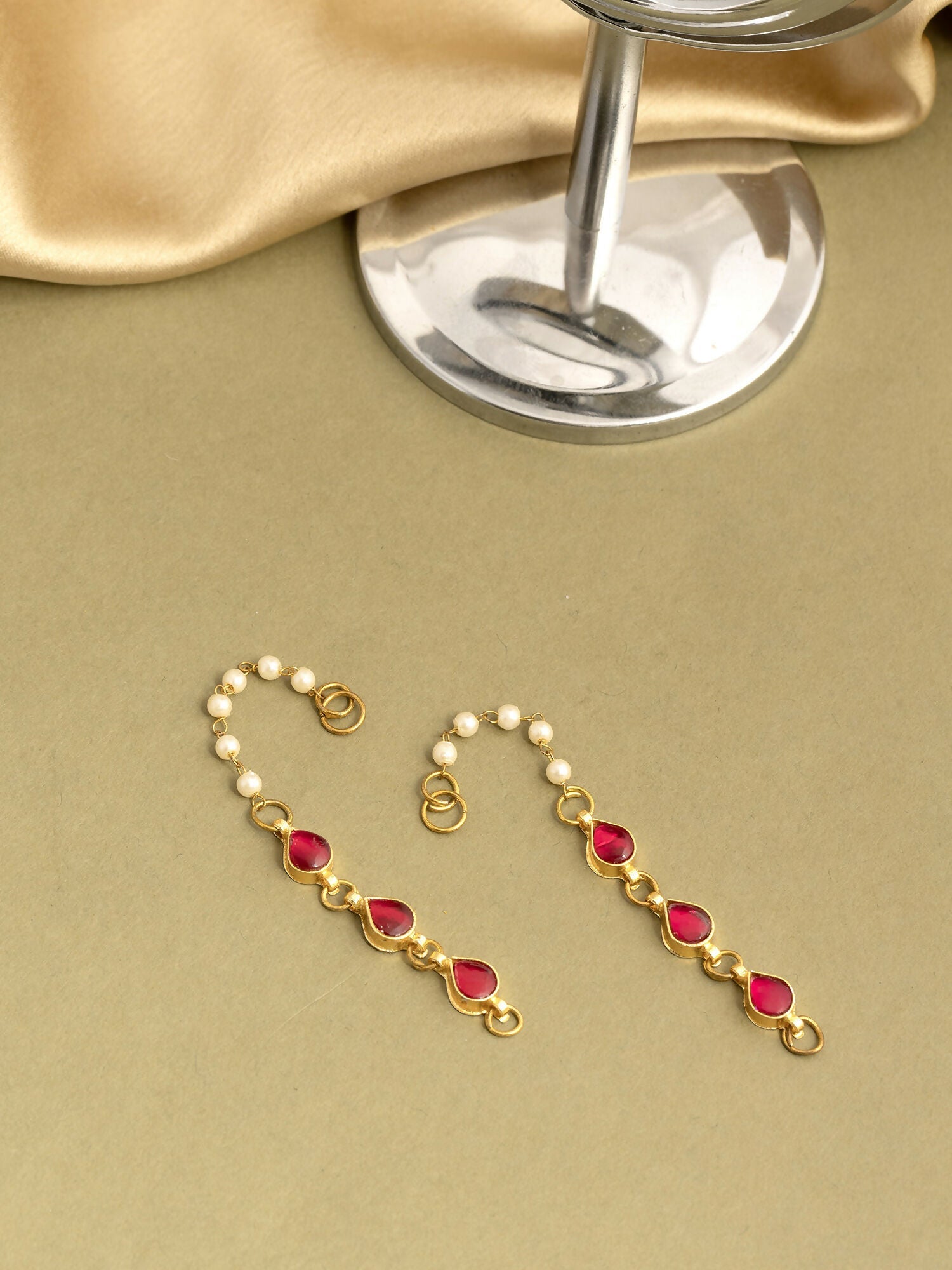 Ruby Raang Flower Earrings - Distacart