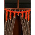 Tied Ribbons Orange Hanging Marigold Flowers Garland