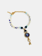 NVR Women & Men Set of 2 Blue Evil Eye Bhaiya Bhabhi Rakhi With Roli Chawal - Distacart