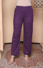 Miravan Womens Purple Printed Kurta With Palazzo - Distacart