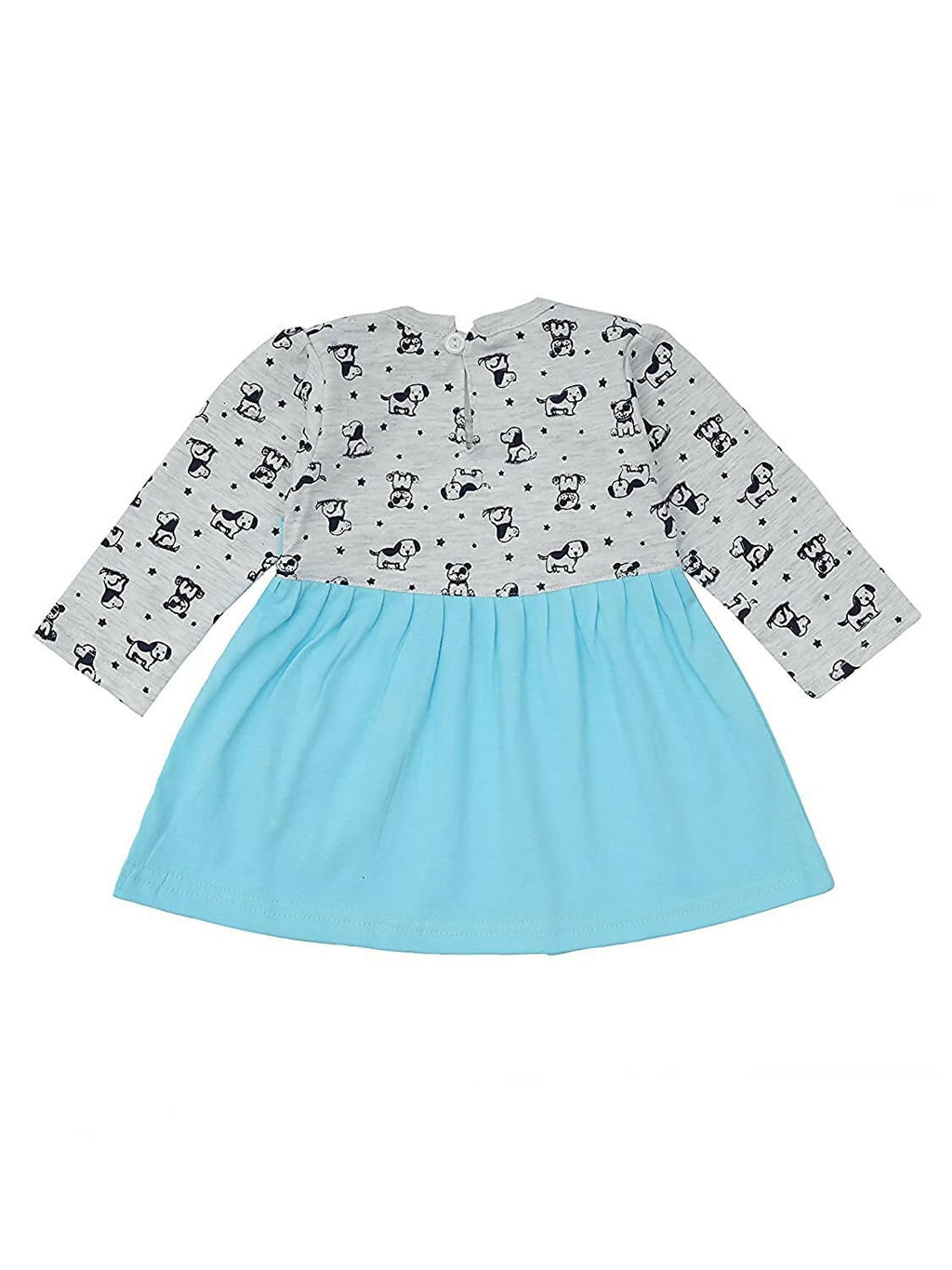 NammaBaby Baby Girl's A-Line Mini Frock Dress - Blue Grey
