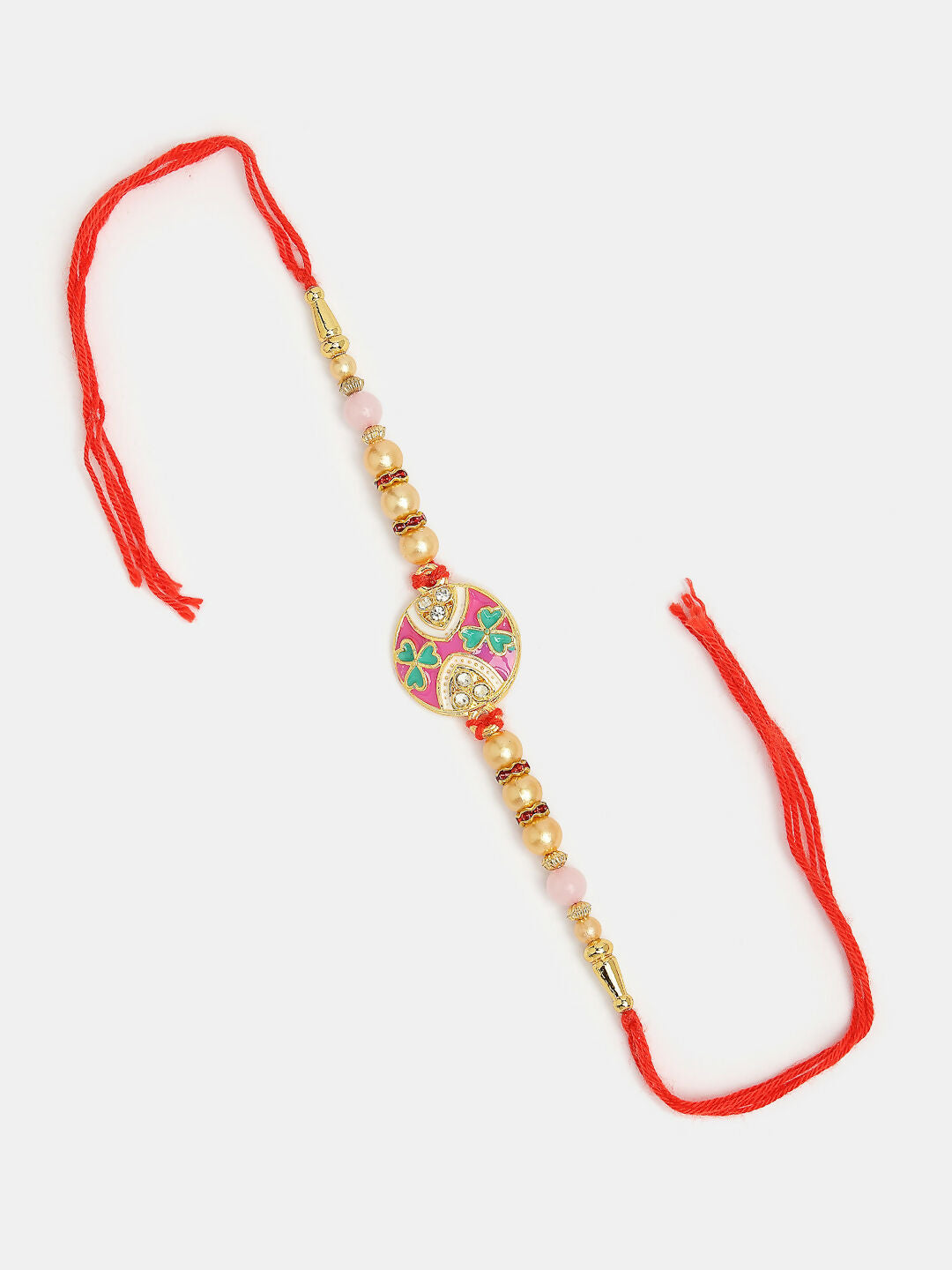NVR Women & Men Set of 2 Multicolor Artificial beads Bhaiya Bhabhi Rakhi With Roli Chawal - Distacart