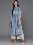 Ahalyaa Women's Traditional wear Kurta - Powder Blue