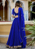 Lehenga Mart Designer Indian Wedding Lehenga Choli-Blue - Distacart