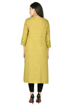 Joban Fashion Mehendi Cotton Rayon Kurta Set