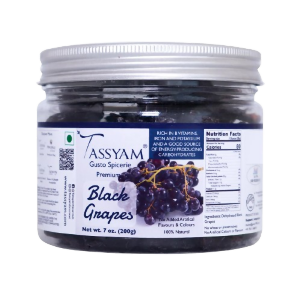 Tassyam Organics Exotic Dehydrated Black Grapes - Distacart