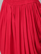 Women’s Red Dhoti Pant CH10D