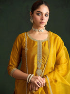 Indo Era Women Embroidered Regular Sequinned Kurta with Trousers & With Dupatta - Distacart