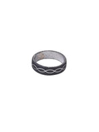 NVR Men's Black Metal Ring
