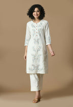 Joban Fashion White Cotton Kurta Set