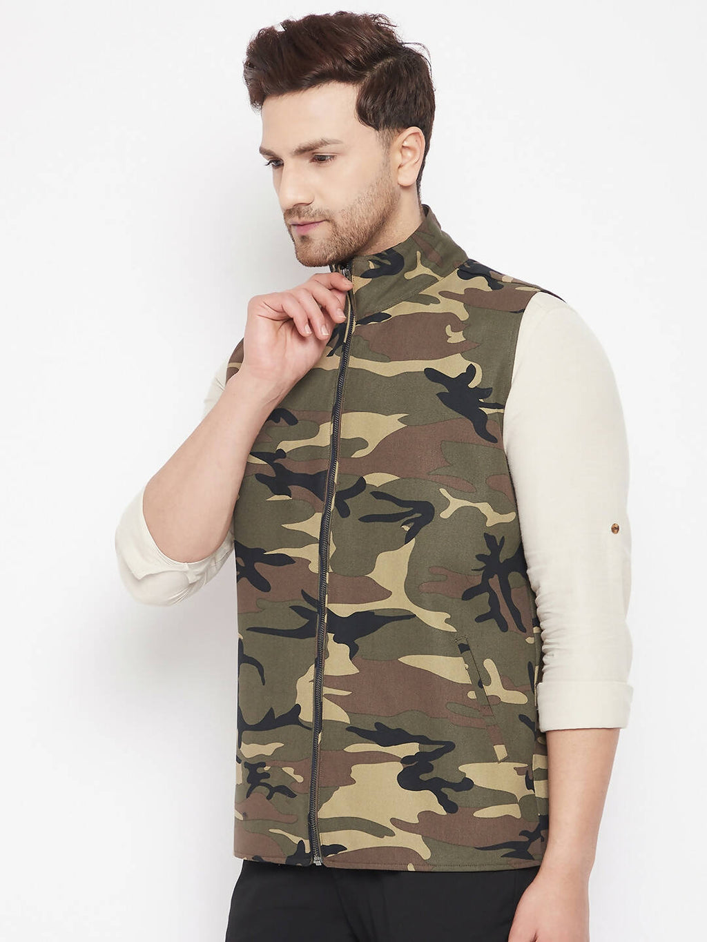 Even Apparels Multi Cotton Men Woven Nehru Jacket - Distacart