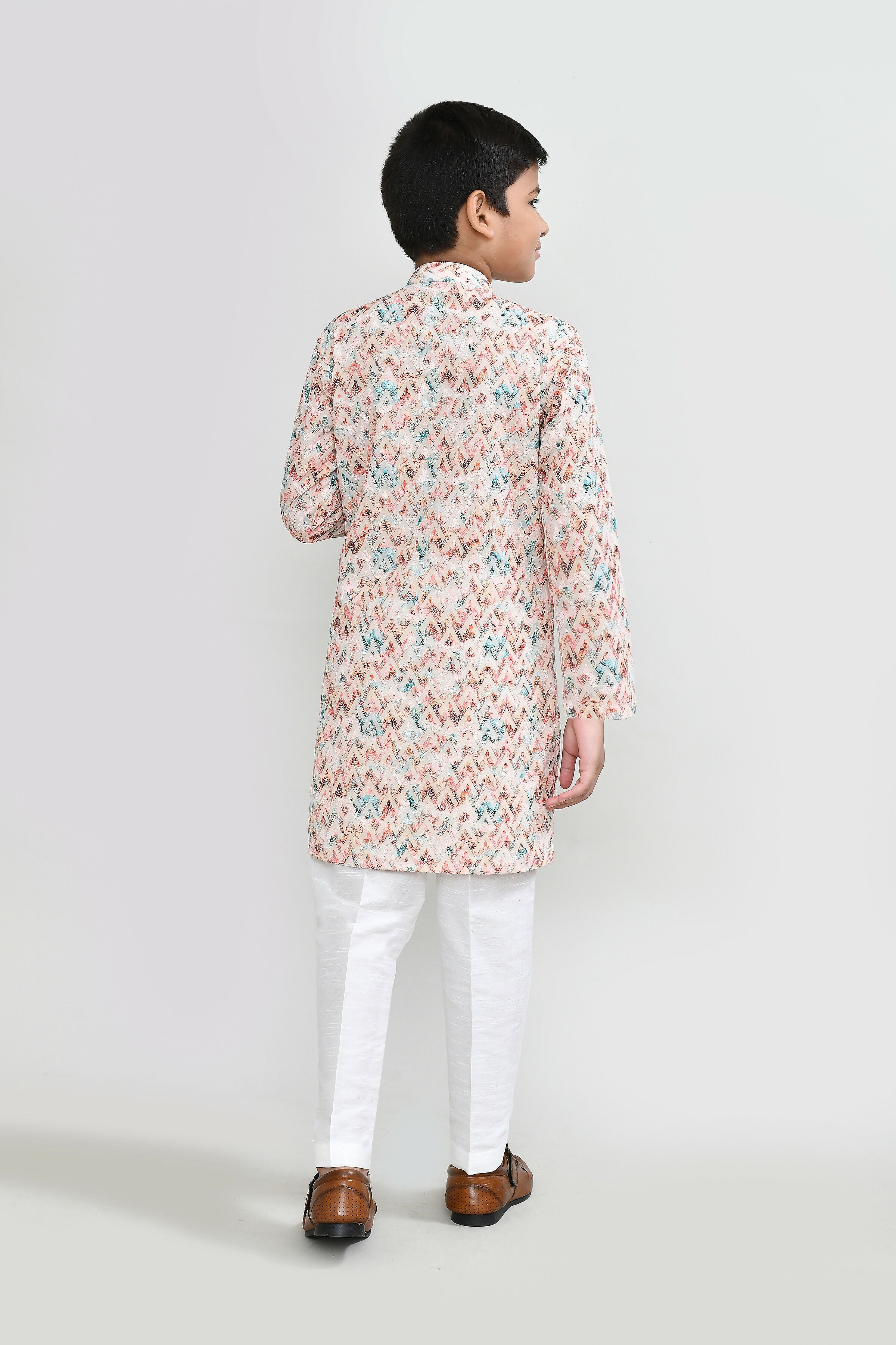 Joban Fashion Cotton Multicolor Kurta With Straight Fit Pant