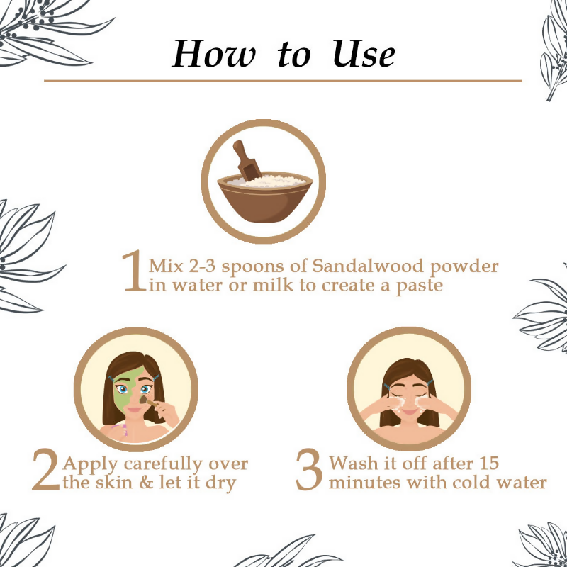 Wild Organic Sandalwood Powder For Skin And Body Pack