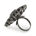 Kundan Over sized Ring- Ruby Raang