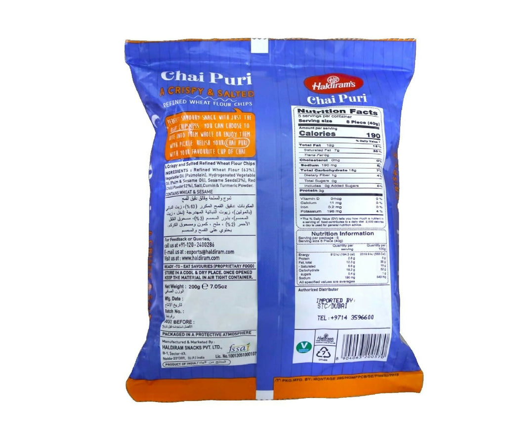 Haldiram's Namkeen Chai Puri - Distacart
