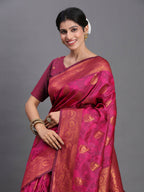 Shree Shyam Fashion Silk Pink Saree - Distacart