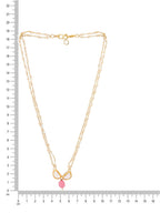 Ruby Raang Kundan and Pink Stone Necklace