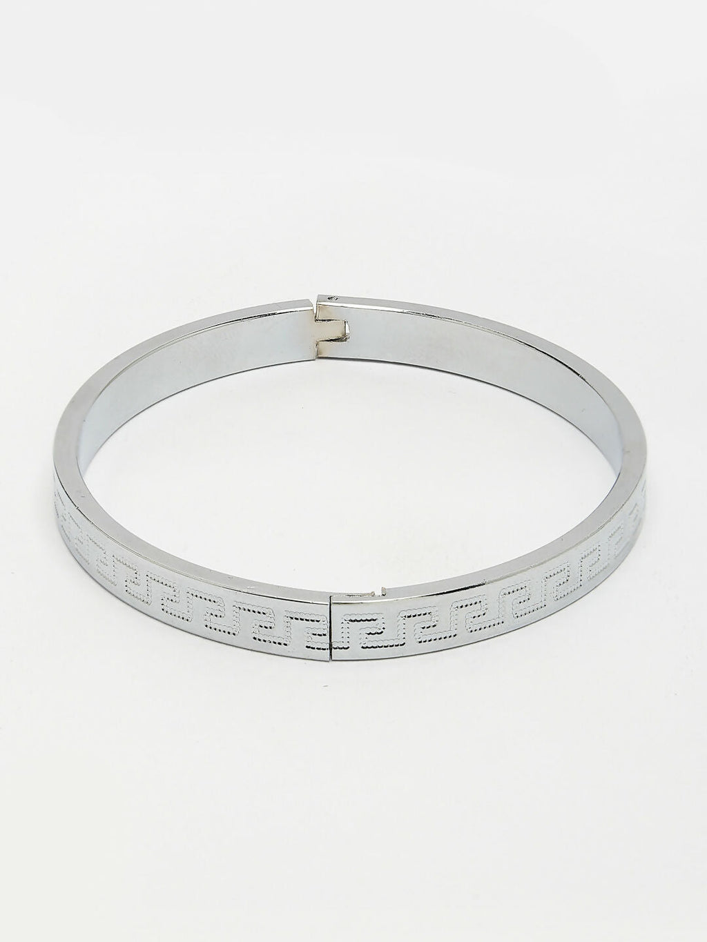NVR Men's Silver-Plated Stainless Steel Kada Bracelet - Distacart