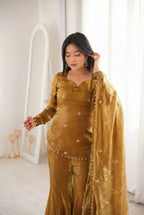 Teeya Creation Olive Fendy Silk Trending Party Wear Salwar Suit - Distacart
