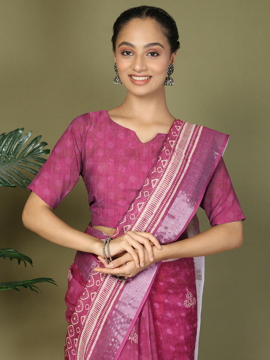 Shree Shyam Fashion Cotton Purple Saree - Distacart