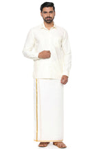 Ramraj Cotton Mens Poly Cotton Cream Colour Full Sleeve Shirt