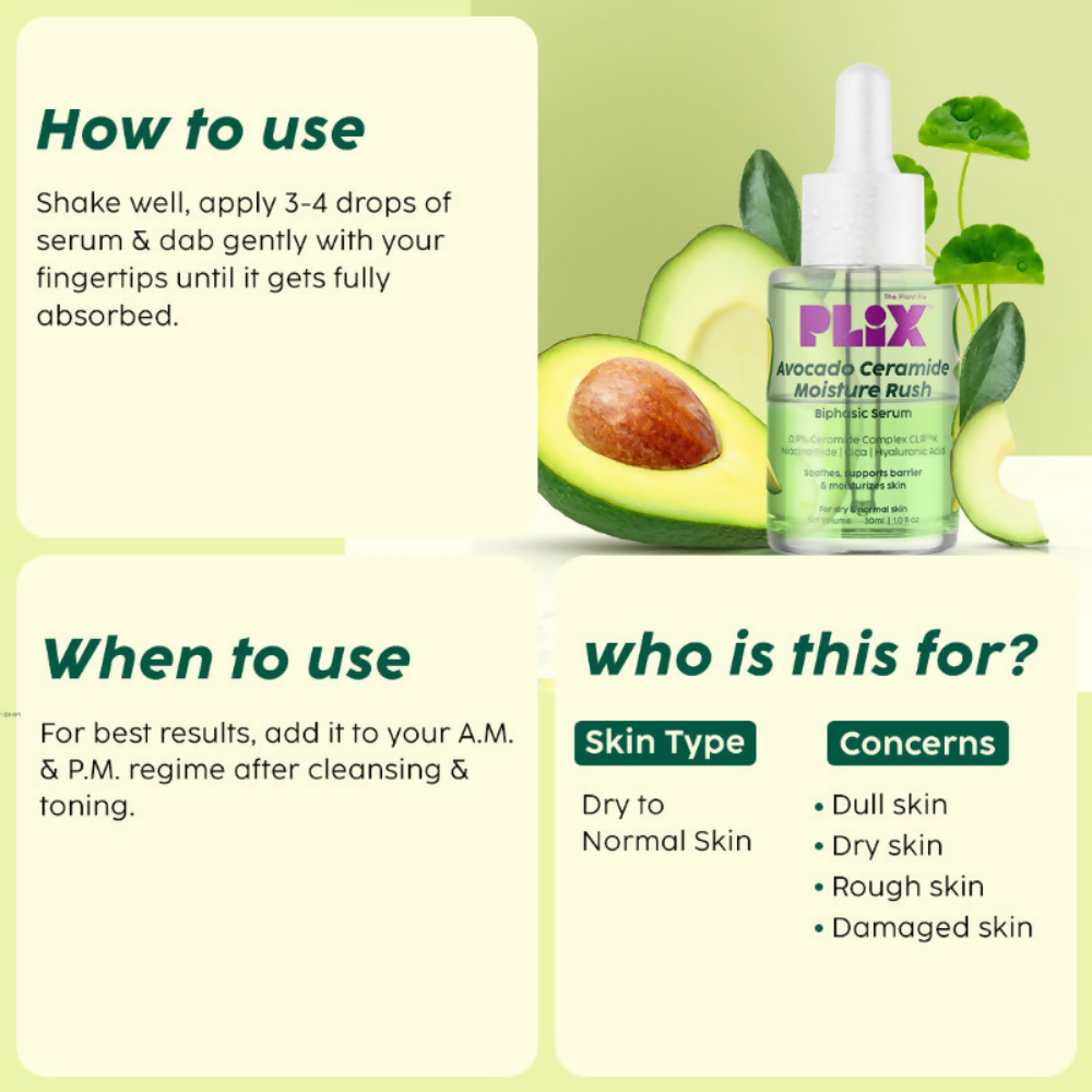 PLIX The Plant Fix Barrier Repair Regime Combo with Avocado Serum & Cleanser
