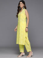 Ahalyaa Women's Traditional wear Kurta Set - Yellow