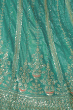 Kesar Fab Sky-Blue Silk Hand_Woven Lehenga