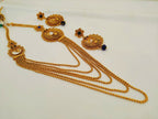 Blue Kemp Layer mugappu Necklace Set - Distacart