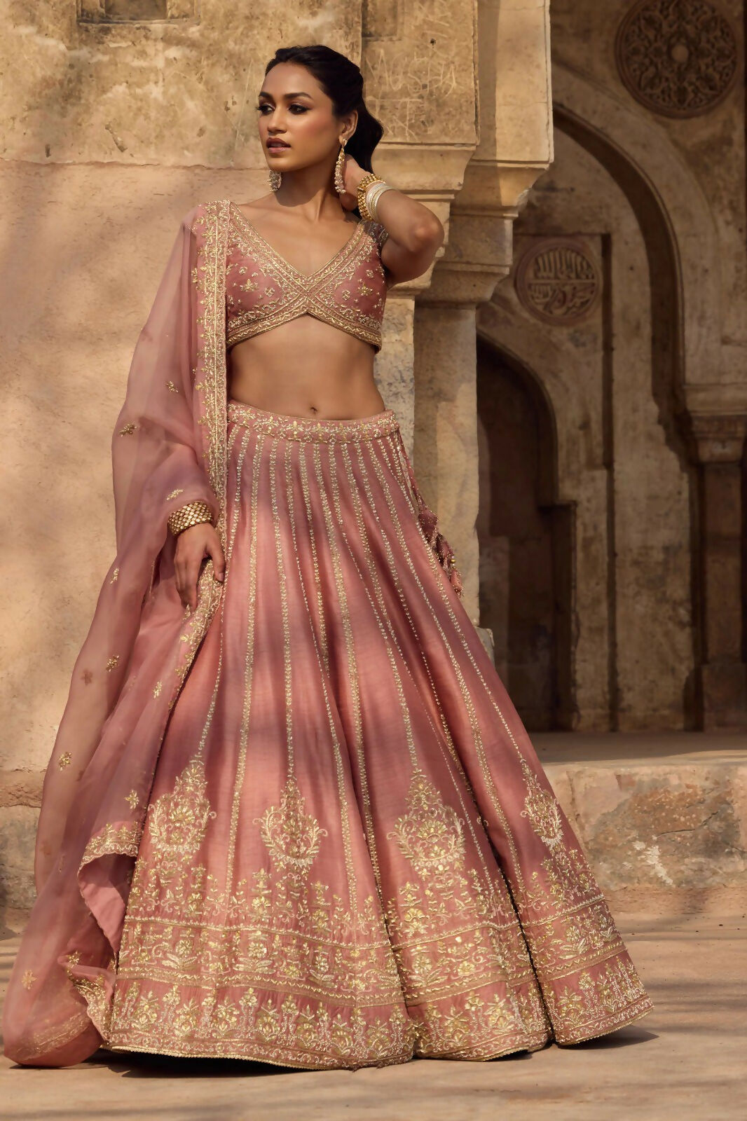 Lehenga Mart Designer Indian Wedding Lehenga Choli-Light Pink - Distacart