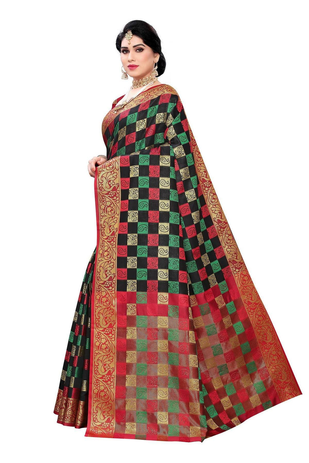 Vamika Banarasi Jaquard Traditional Black Weaving Saree