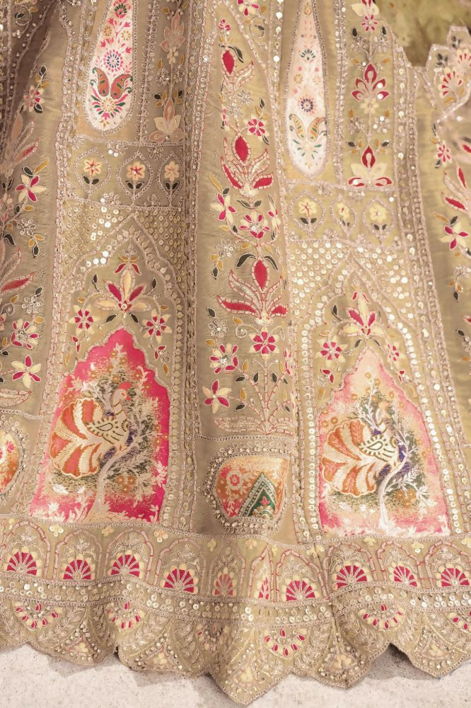 Kesar Fab Light-Baby-Pink Banarasi Silk Hand_Woven Lehenga
