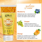 Globus Naturals De Tan Face Scrub, Suitable For All Skin Types