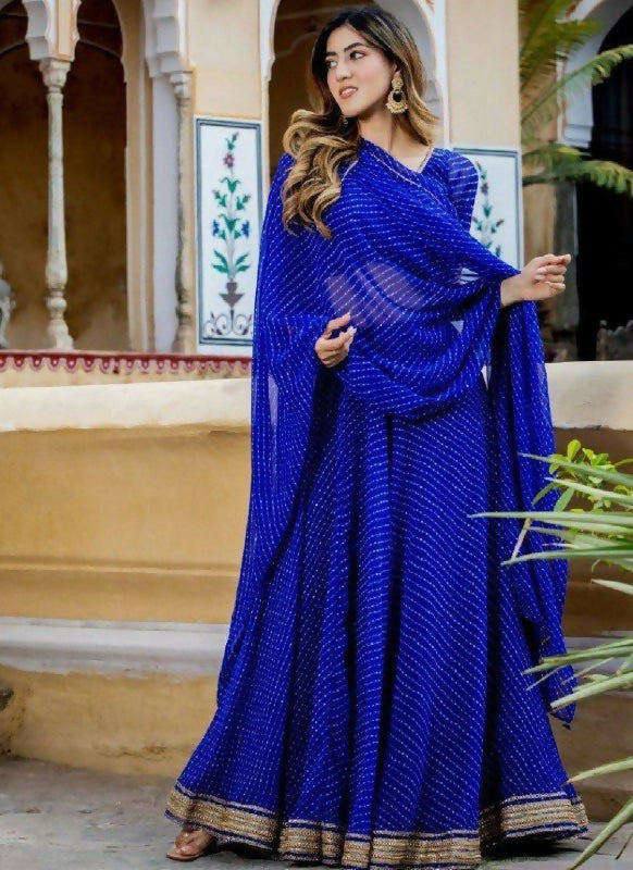 Lehenga Mart Designer Indian Wedding Lehenga Choli-Blue - Distacart