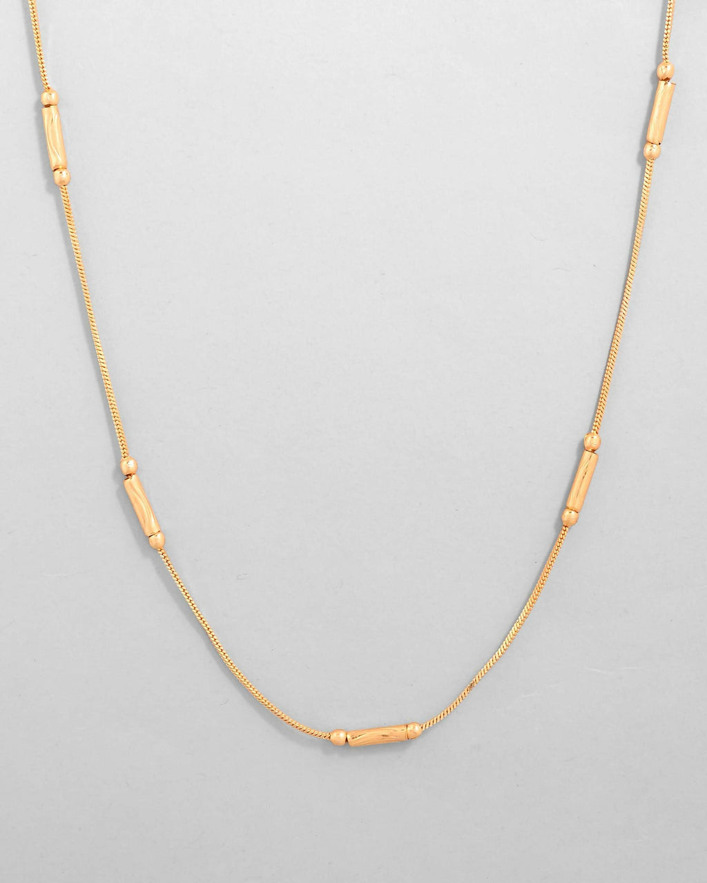 VOJ Gold-Polished Designer Chain With Gold Pipe