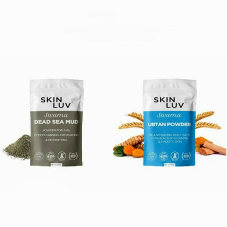 SkinLuv Swarna Dead Sea Mud Powder And Ubtan Powder Combo
