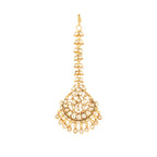 Nuyug 22K Gold-Plated Kundan Studded Maang Tikka Head Jewellery - Distacart