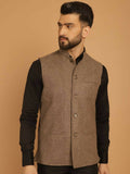 Even Apparels Pure Wool Nehru Jacket - Beige