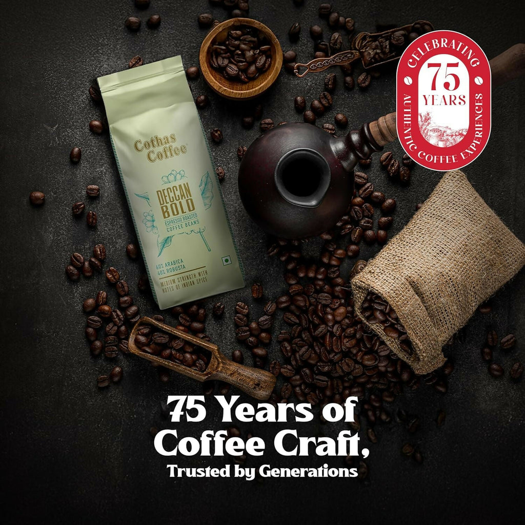Cothas Coffee Deccan Bold Espresso Roasted Coffee Beans - Distacart